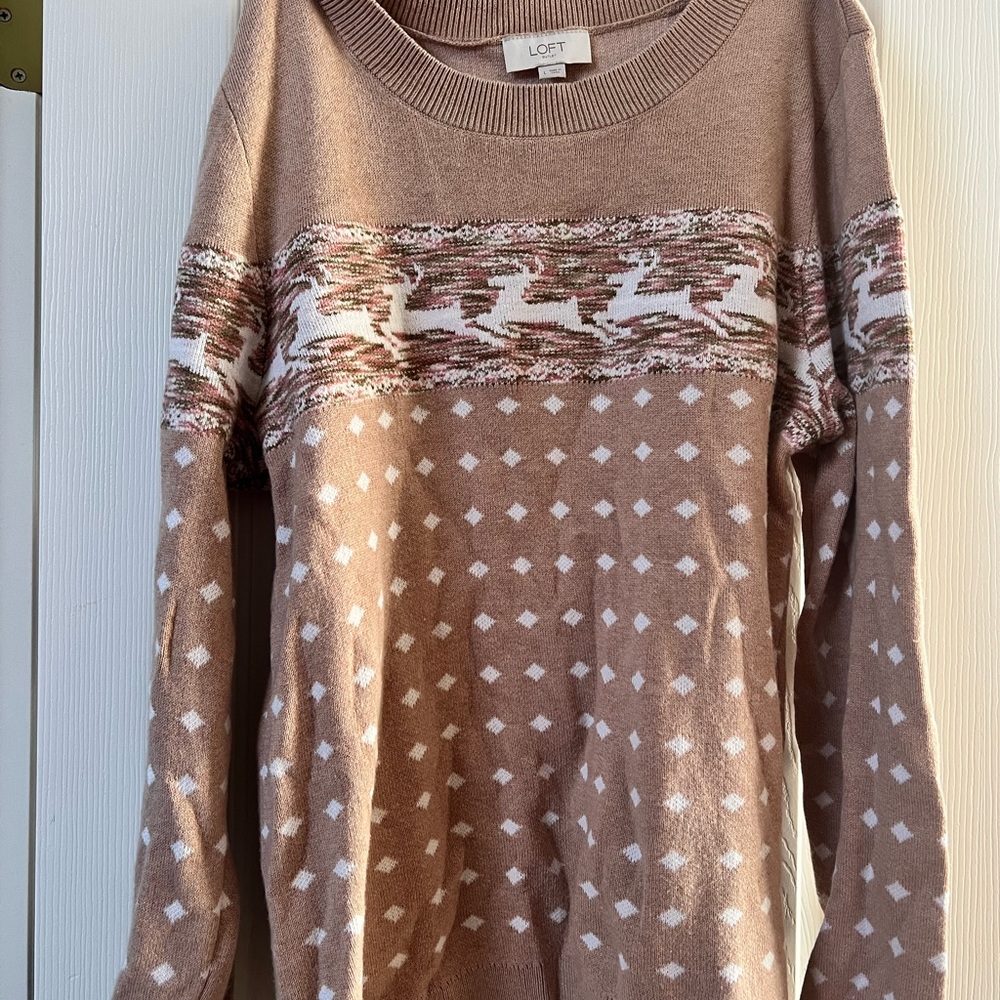 Loft Outlet Christmas deer sweater